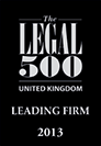 Legal 500 Leading Firm 2013